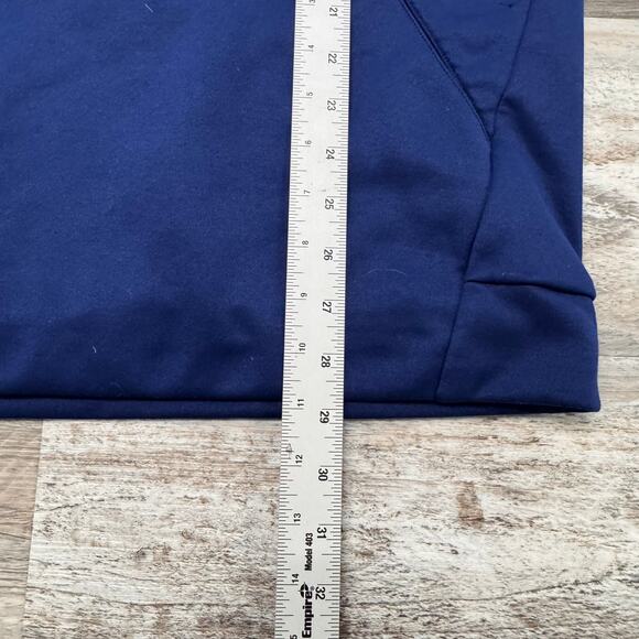 Nike Dri‎ Fit Blue Mens L Athletic Big Swoosh Therma High Neck Pullover Hoodie - Picture 7 of 8